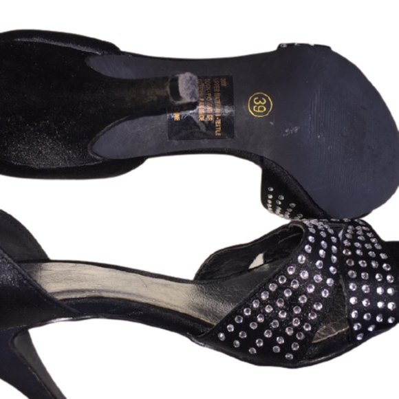 Misha Black High Heels with Rhinestone - Picture 4 of 8